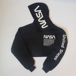 NASA Crop Top Hoodie
